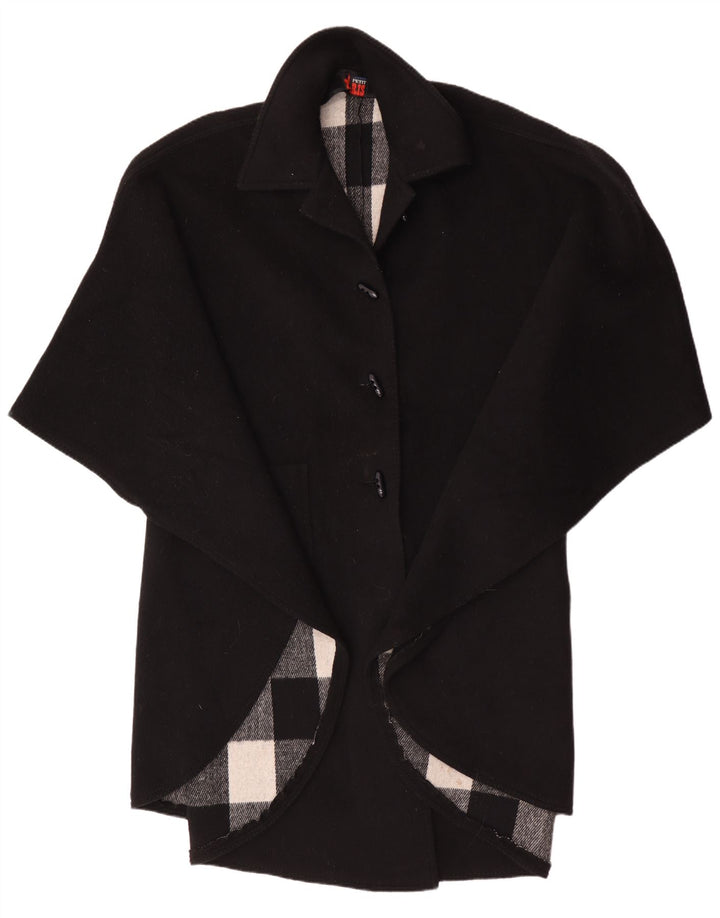 Cappotto poncho da donna Althof Petit Paris EU 38 lana nera media