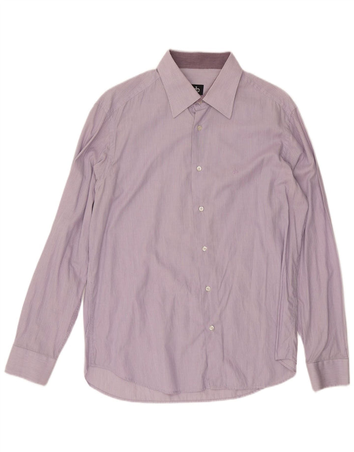 Camicia Uomo ROCCOBAROCCO Cotone Gessato Medio Viola