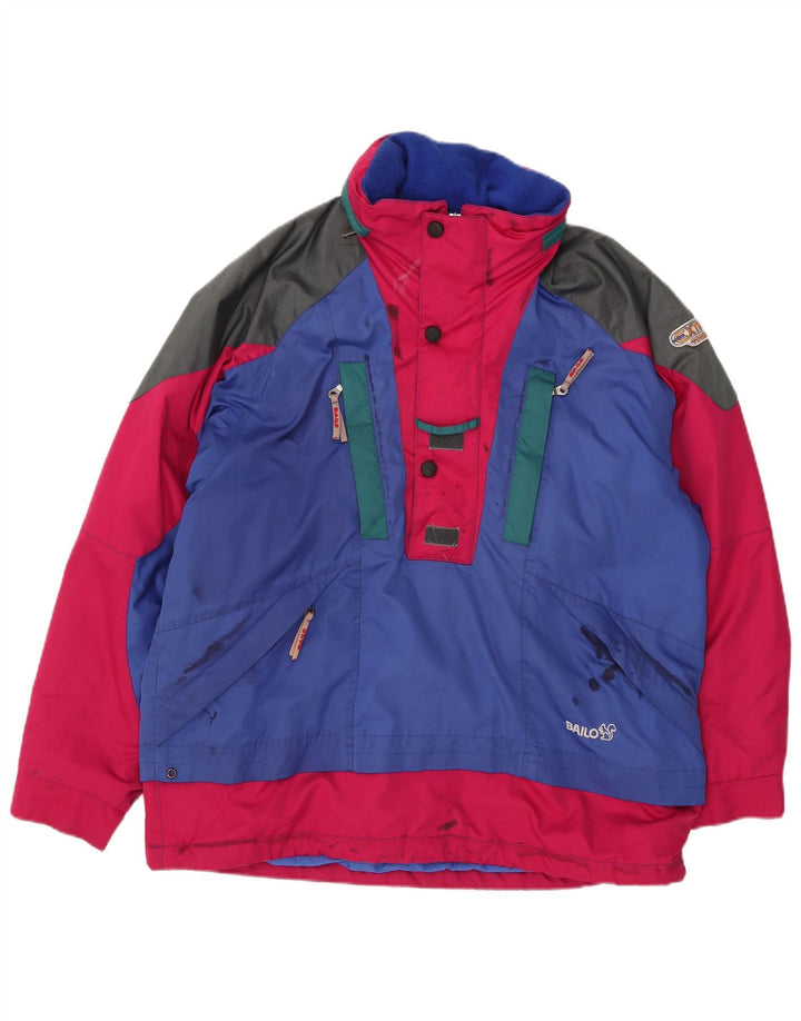 Giacca da sci anorak da uomo con cappuccio Bailo UK 36 Small multicolore Colourblock