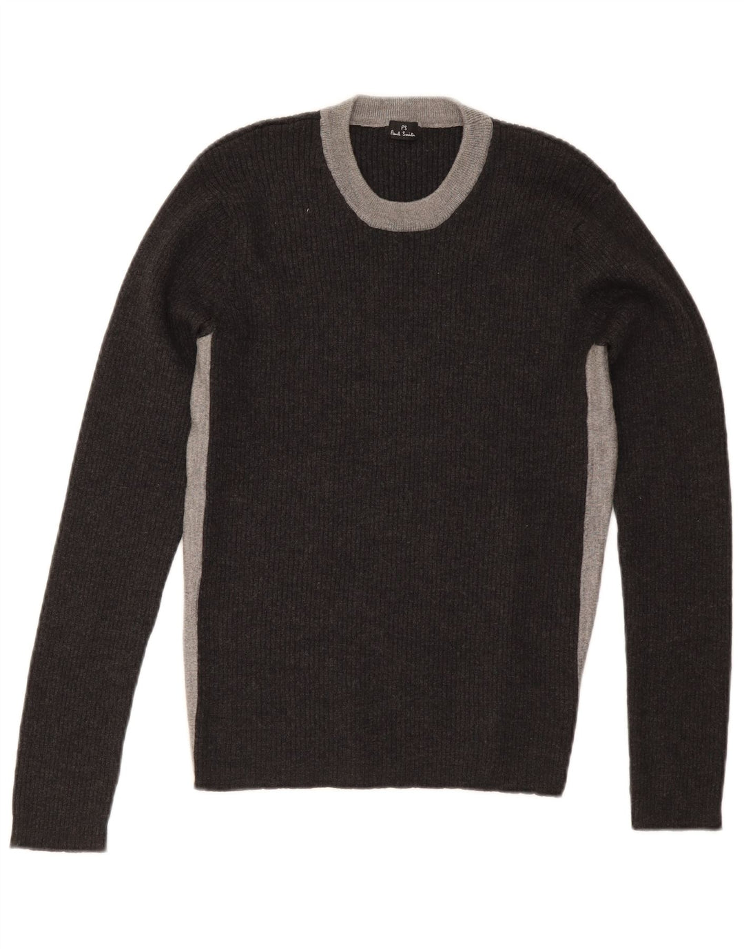 Maglione maglione girocollo da donna Paul Smith UK 12 Blocco colore grigio medio