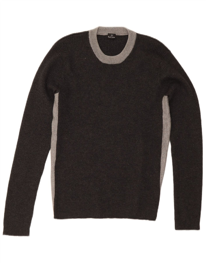 Maglione maglione girocollo da donna Paul Smith UK 12 Blocco colore grigio medio