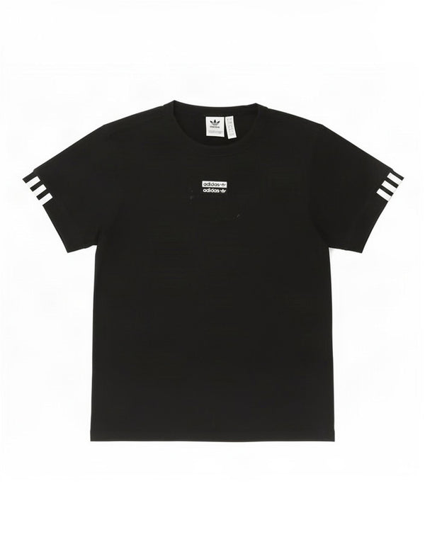 T-shirt grafica da donna Adidas Top UK 8 Small in cotone nero