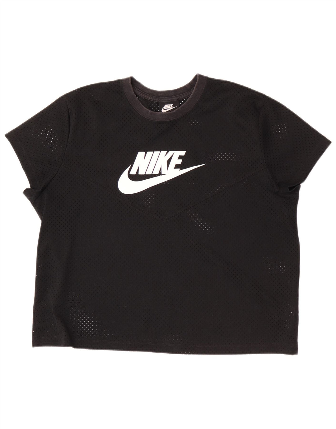 T-shirt grafica da donna Nike Top UK 18 XL poliestere nero