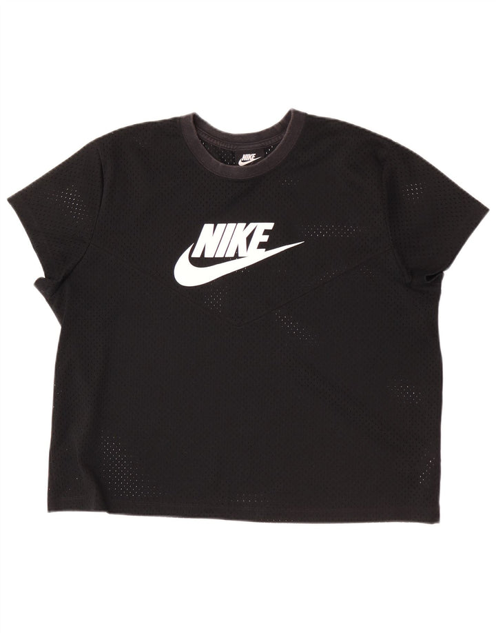 T-shirt grafica da donna Nike Top UK 18 XL poliestere nero