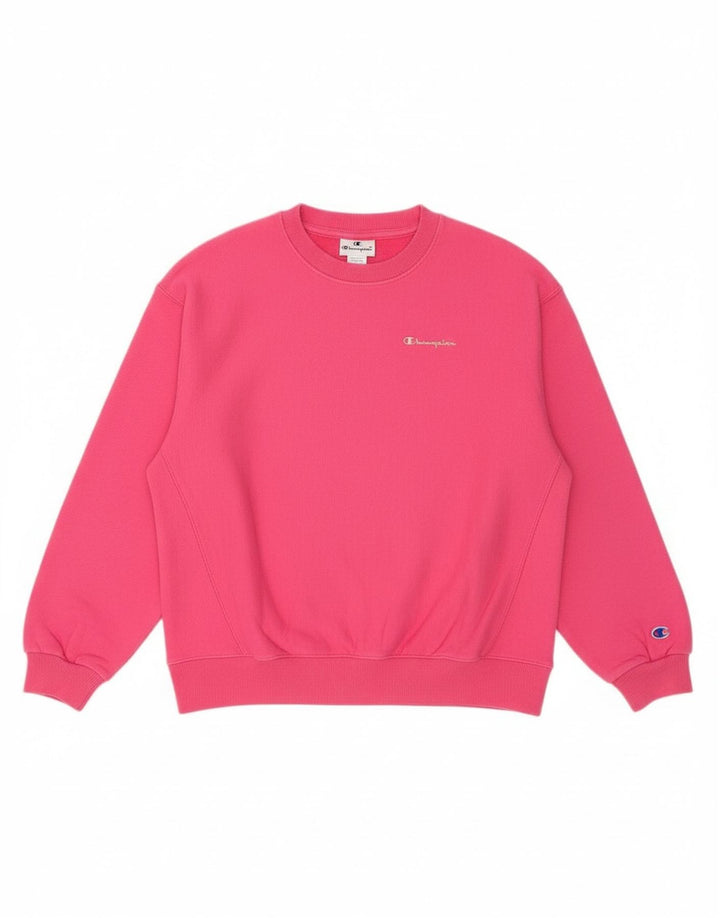 Felpa grafica per ragazze Champion, maglione, 9-10 anni, cotone rosa medio