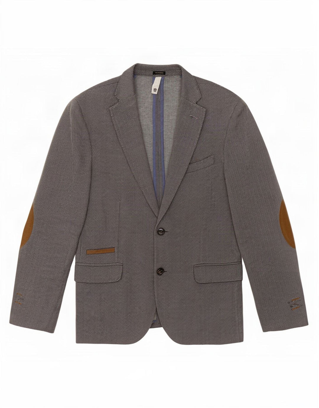 Giacca blazer da uomo a 2 bottoni Massimo Dutti EU 48 Grigio medio a spina di pesce