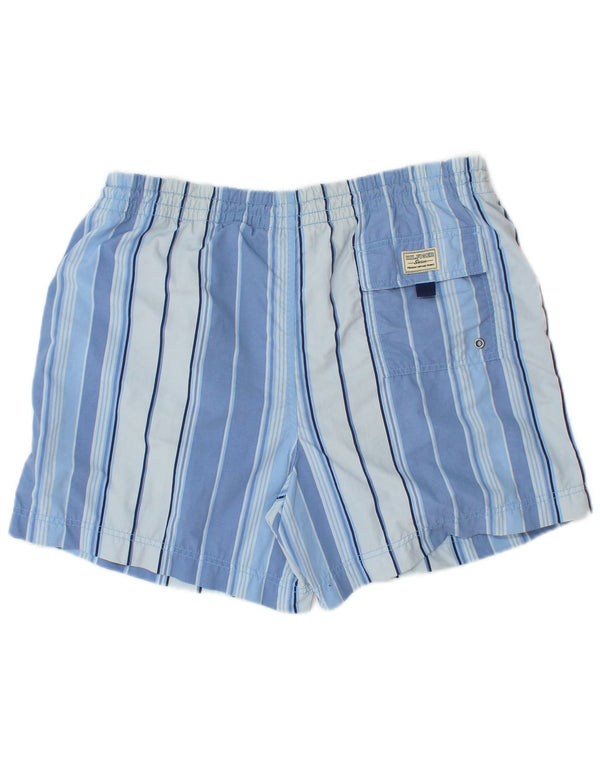 Pantaloncini da bagno da uomo Tommy Hilfiger di grandi dimensioni in nylon a righe blu
