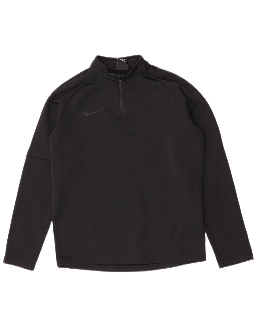 Felpa Nike da ragazzo Dri Fit con zip e collo, 12-13 anni, grande, nera