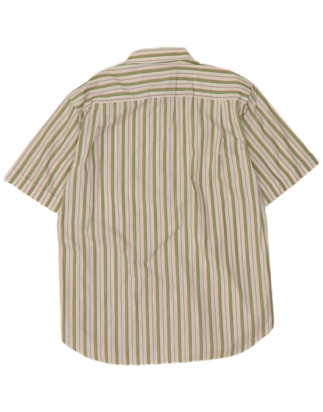 Camicia da uomo a maniche corte Carlo Regona taglia 40 15 1/2 verde medio a righe