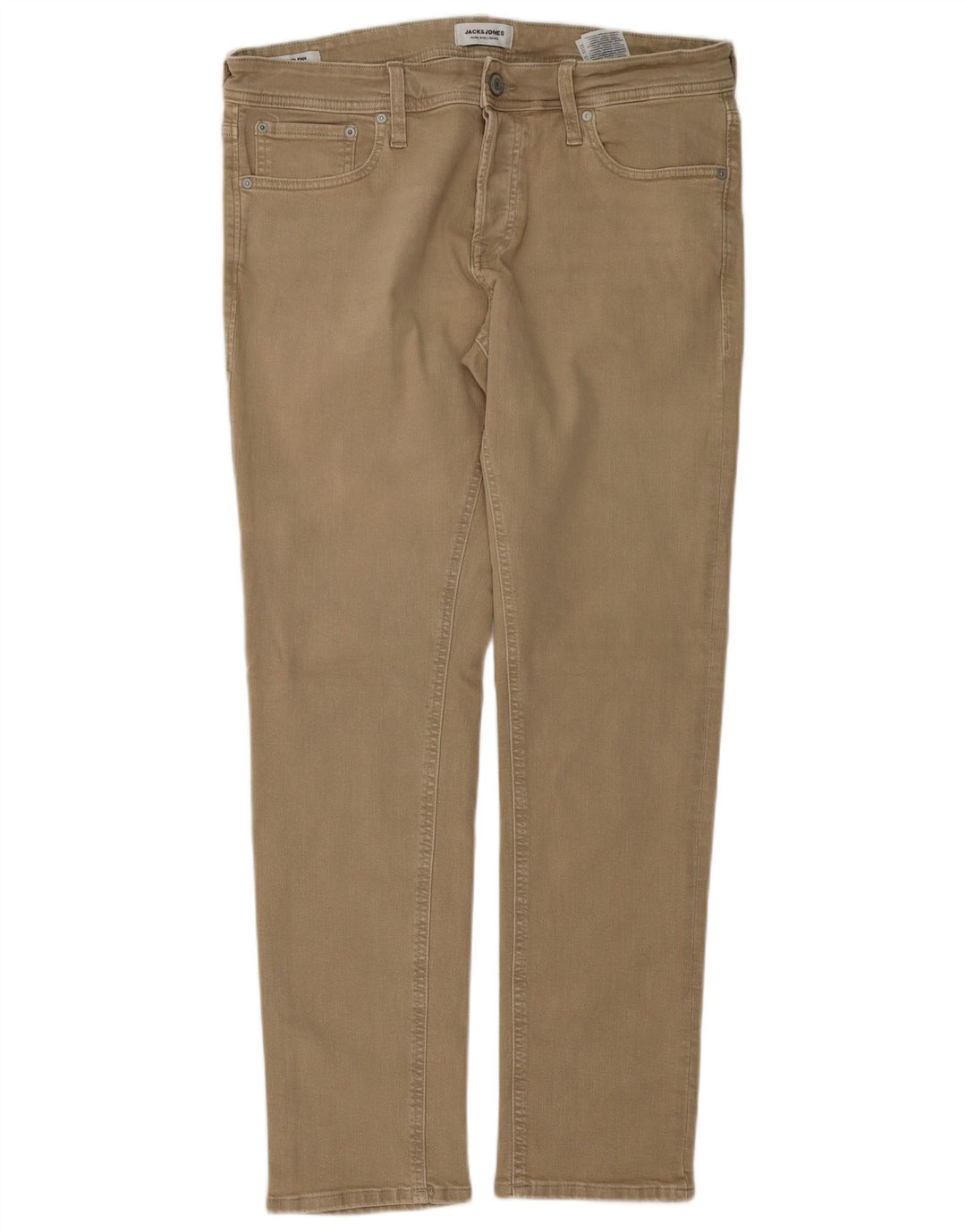 Jack & Jones Uomo GLENN Slim Jeans W34 L32 Cotone Beige
