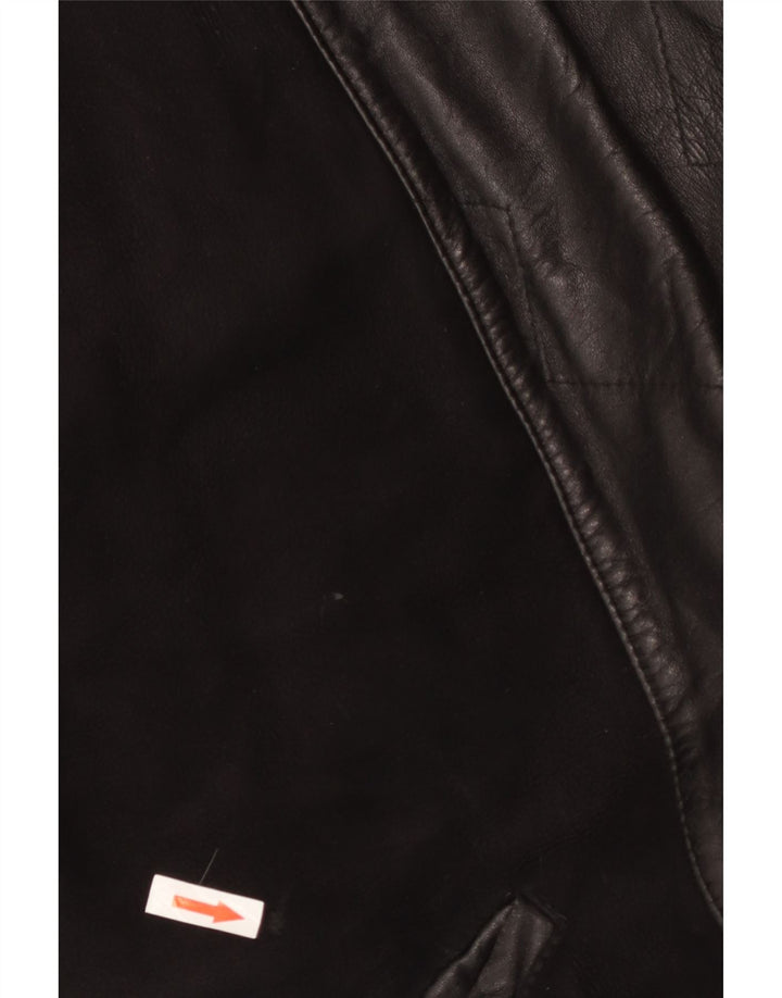 Cappotto vintage in shearling da donna UK 18 XL Nero