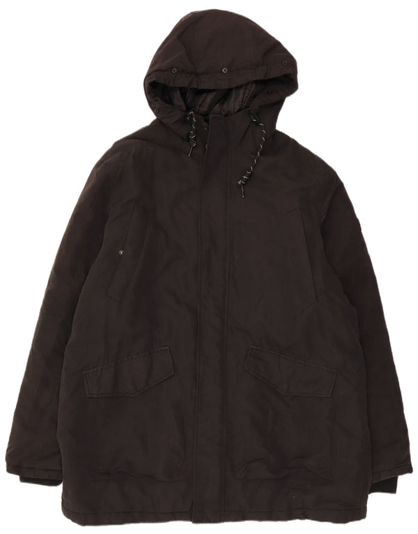 Giacca parka con cappuccio da uomo Jack & Jones UK 44 XL Nero