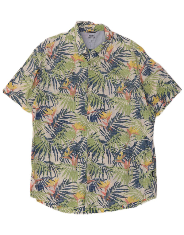 Camicia a maniche corte da uomo Izod Salt Water, grande cotone floreale multicolore
