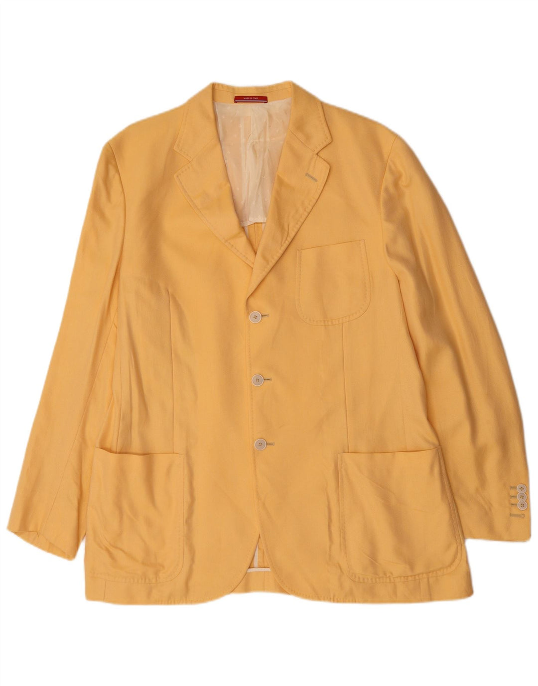 Giacca Blazer da Uomo a 3 Bottoni Pal Zileri IT 54 2XL Cotone Giallo