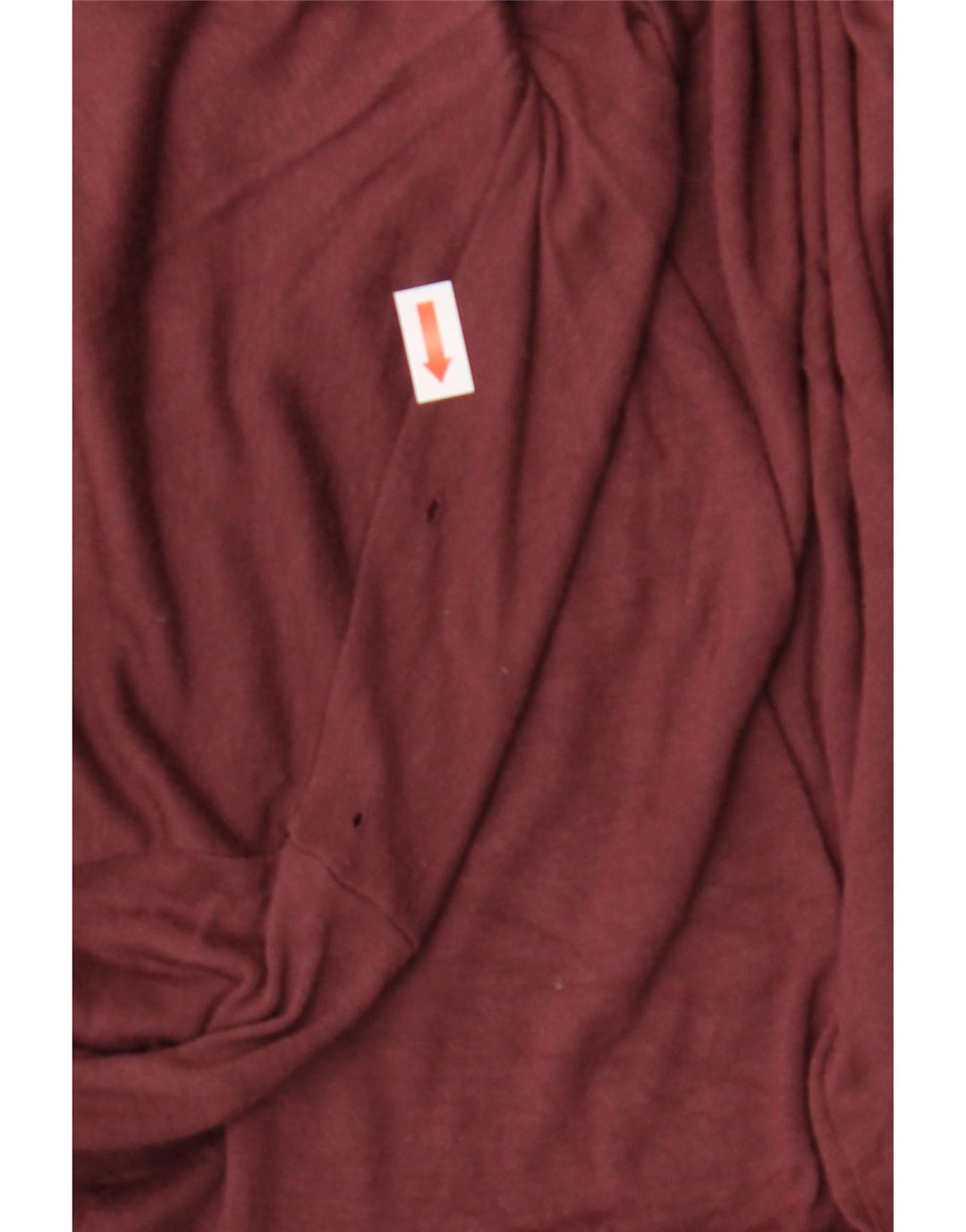 BENETTON Womens Oversized Top Long Sleeve UK 10 Small Maroon Viscose Vintage Benetton and Second-Hand Benetton from Messina Hembry 