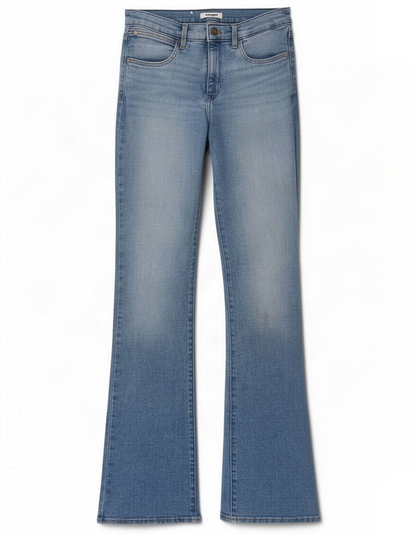Wrangler Womens Bootcut Jeans W28 L34 Blue Cotton