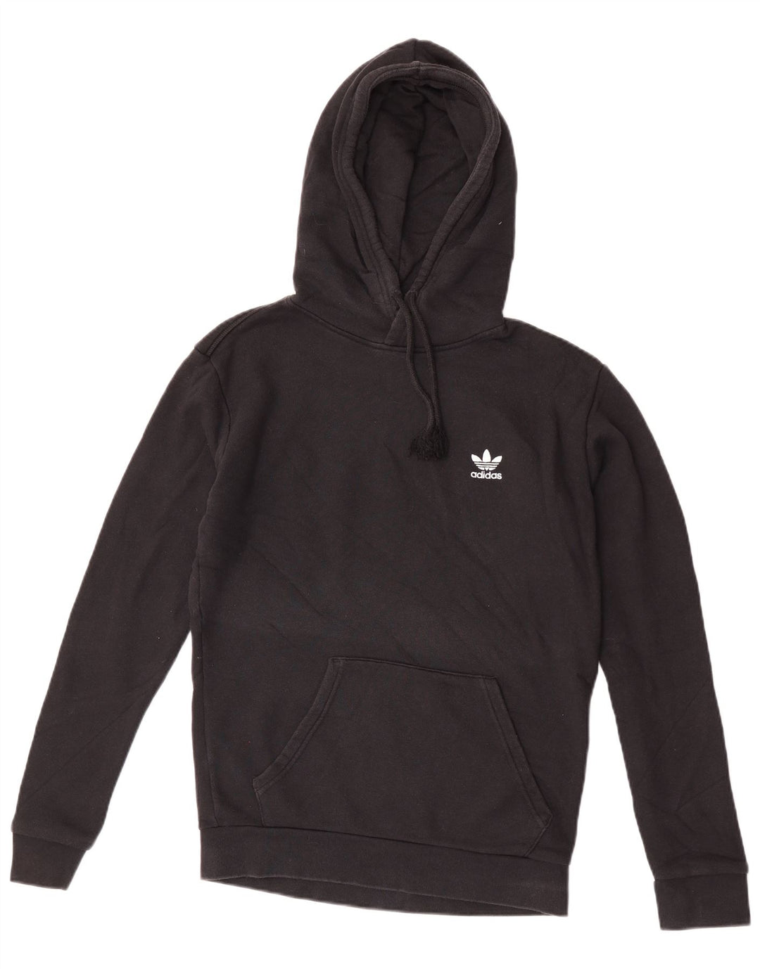Felpa con cappuccio da uomo Adidas Small in cotone nero