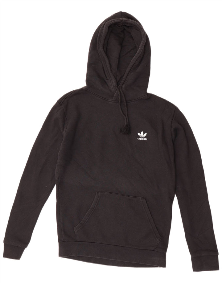 Felpa con cappuccio da uomo Adidas Small in cotone nero