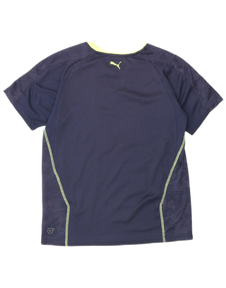 T-shirt grafica da donna PUMA Top medio in poliestere blu navy