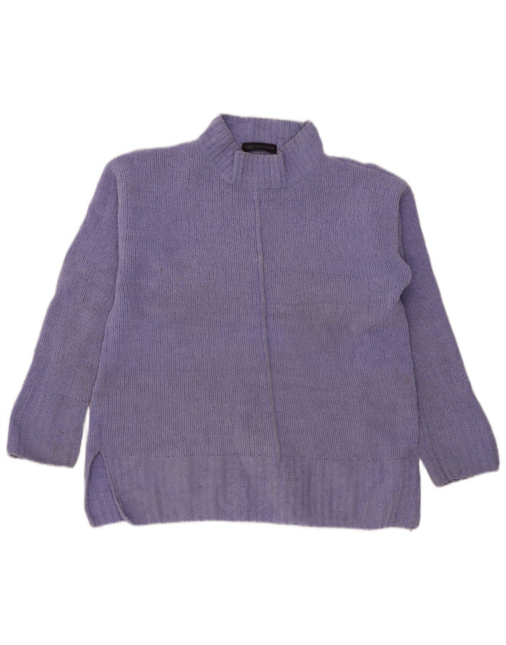 Maglione maglione a collo alto da donna Marks & Spencer UK 14 Viola medio
