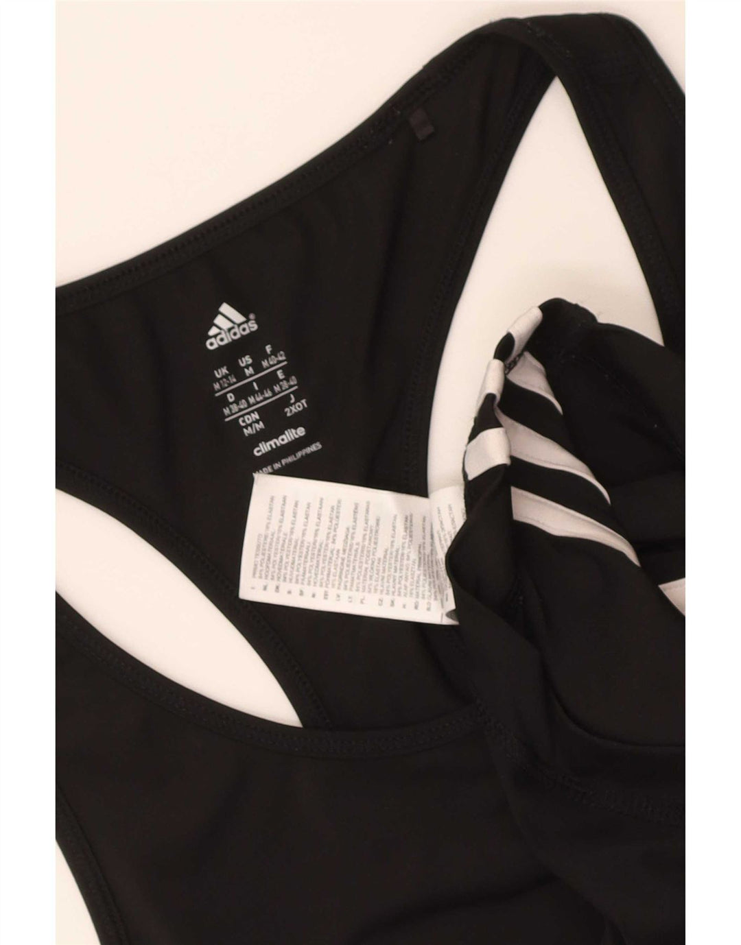 Canotta Adidas Climalite da donna UK 12/14 poliestere nero medio