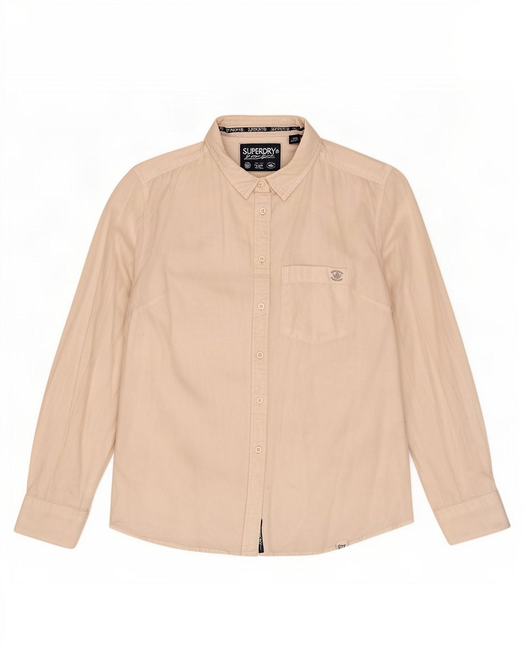 Camicia da donna Superdry UK 16 grande cotone bianco