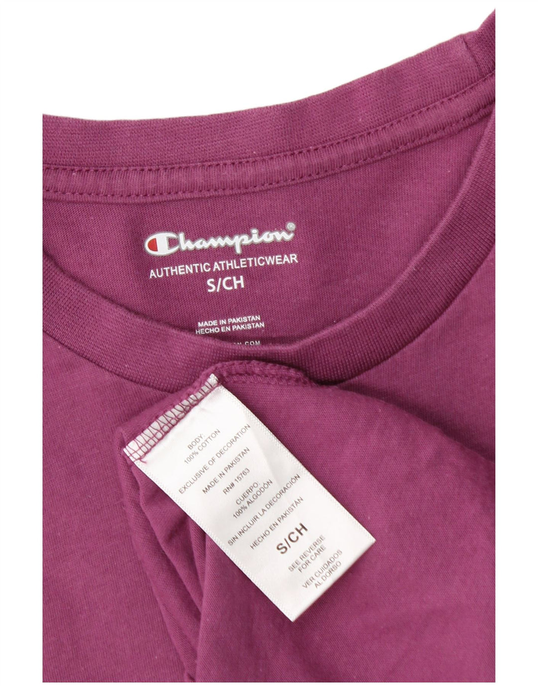 T-shirt grafica da uomo Champion Top piccola in cotone viola