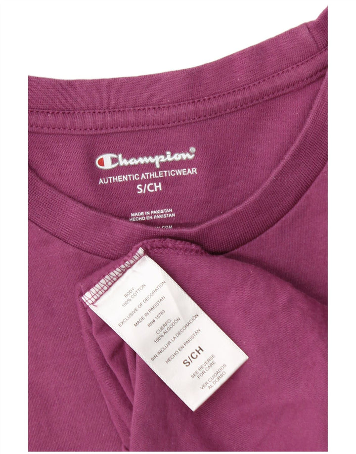 T-shirt grafica da uomo Champion Top piccola in cotone viola