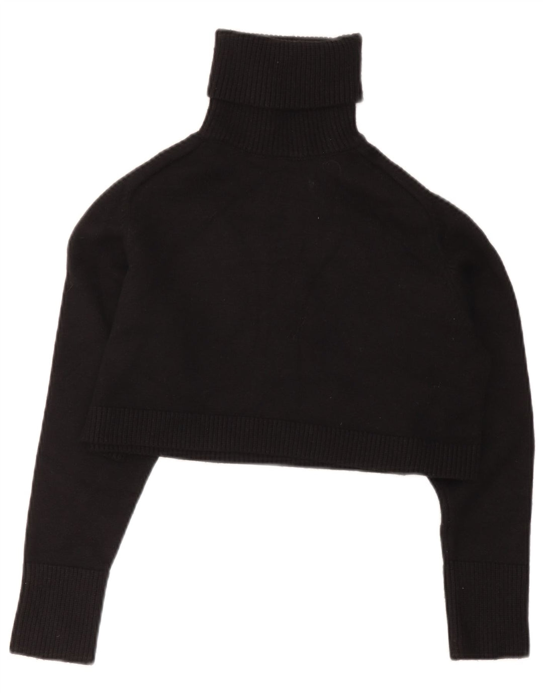 Top corto Zara da donna con collo alto UK 10 piccolo in viscosa nera