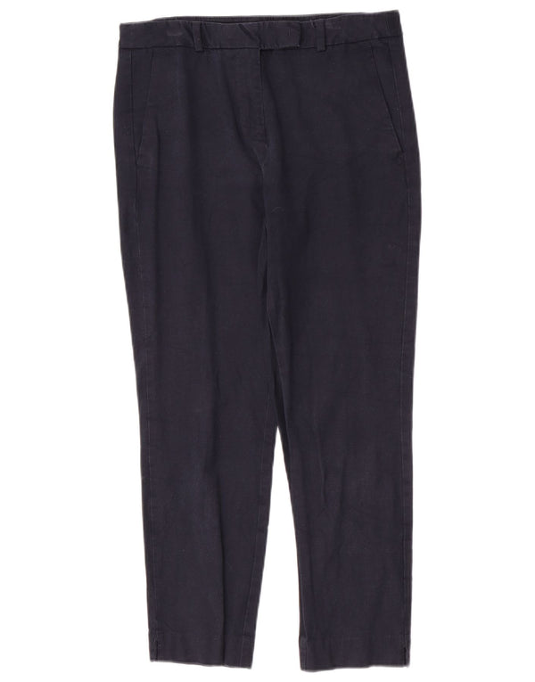 Pantaloni da abito affusolati da donna Marks & Spencer UK 12 Medium W28 L26 Blu navy