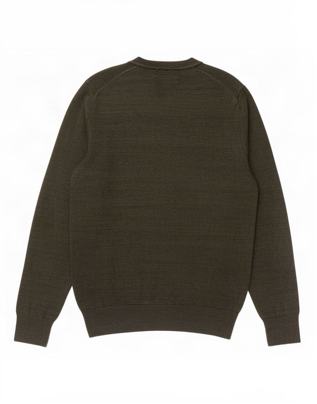 Maglione maglione girocollo da uomo Marks & Spencer piccolo cotone screziato kaki