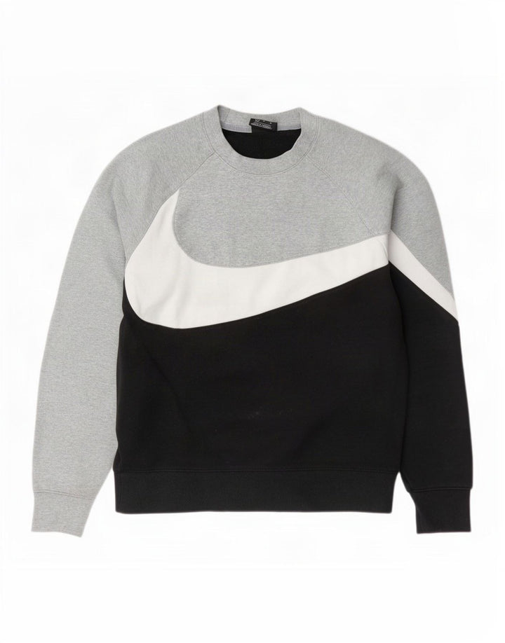 Felpa grafica da uomo Nike Felpa in cotone color block medio nero