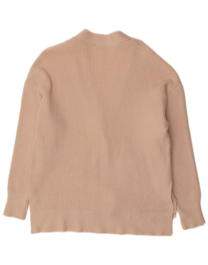 Maglione cardigan oversize da donna Zara UK 10 piccolo Beige