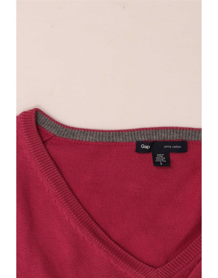 Gap Maglione da uomo con scollo a V grande in cotone rosa