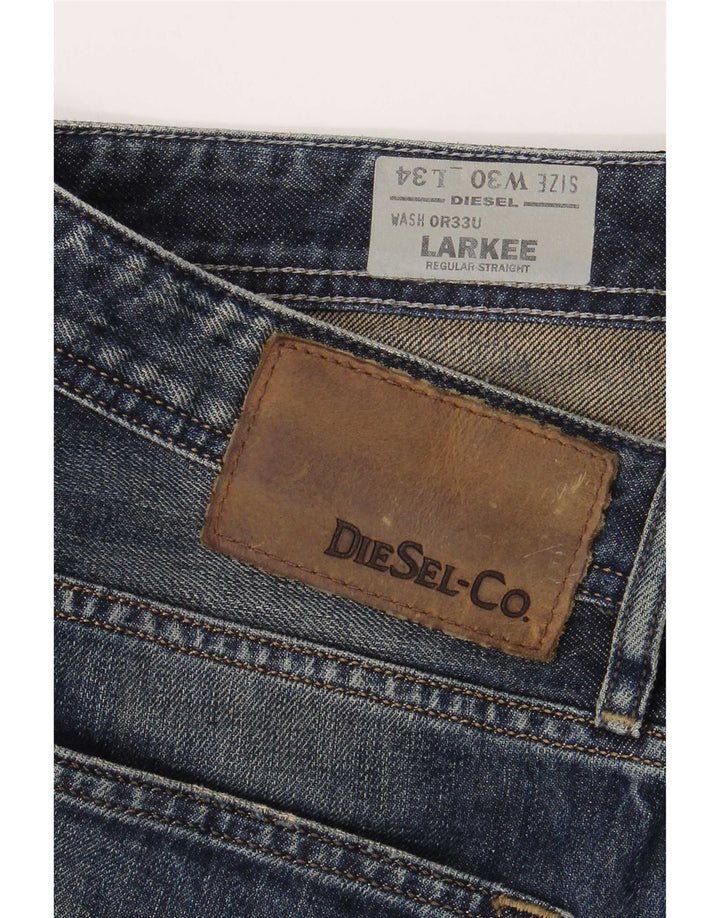 Jeans dritti regolari da uomo Diesel Larkee W30 L34 cotone blu