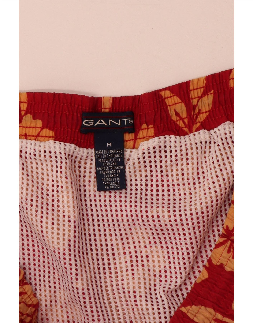 Pantaloncini da bagno da uomo Gant in nylon floreale rosso medio