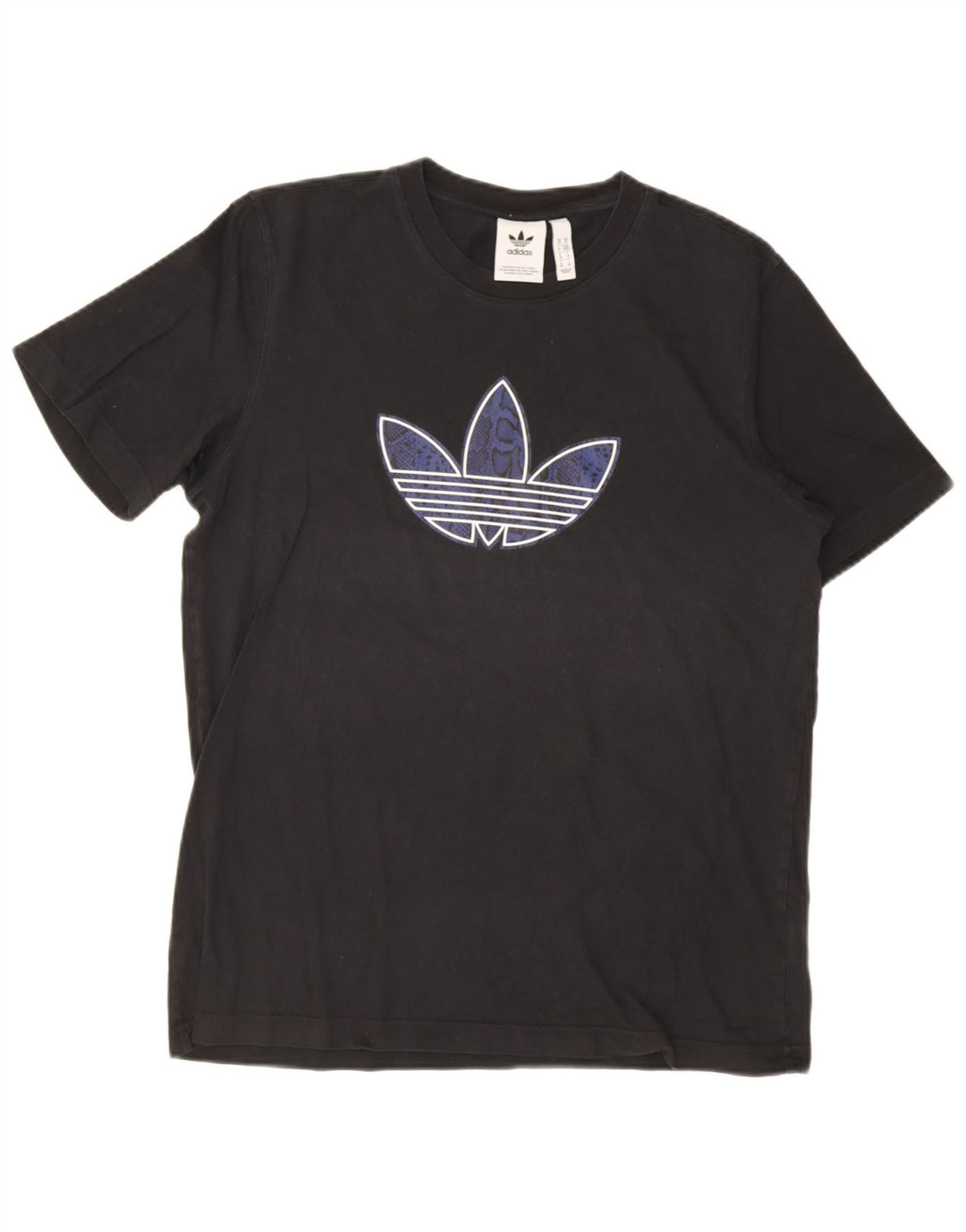 T-shirt grafica da uomo Adidas Top in cotone nero medio