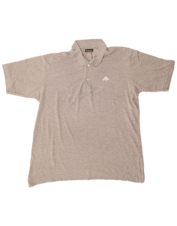 Polo Kappa Uomo XL Cotone Grigio