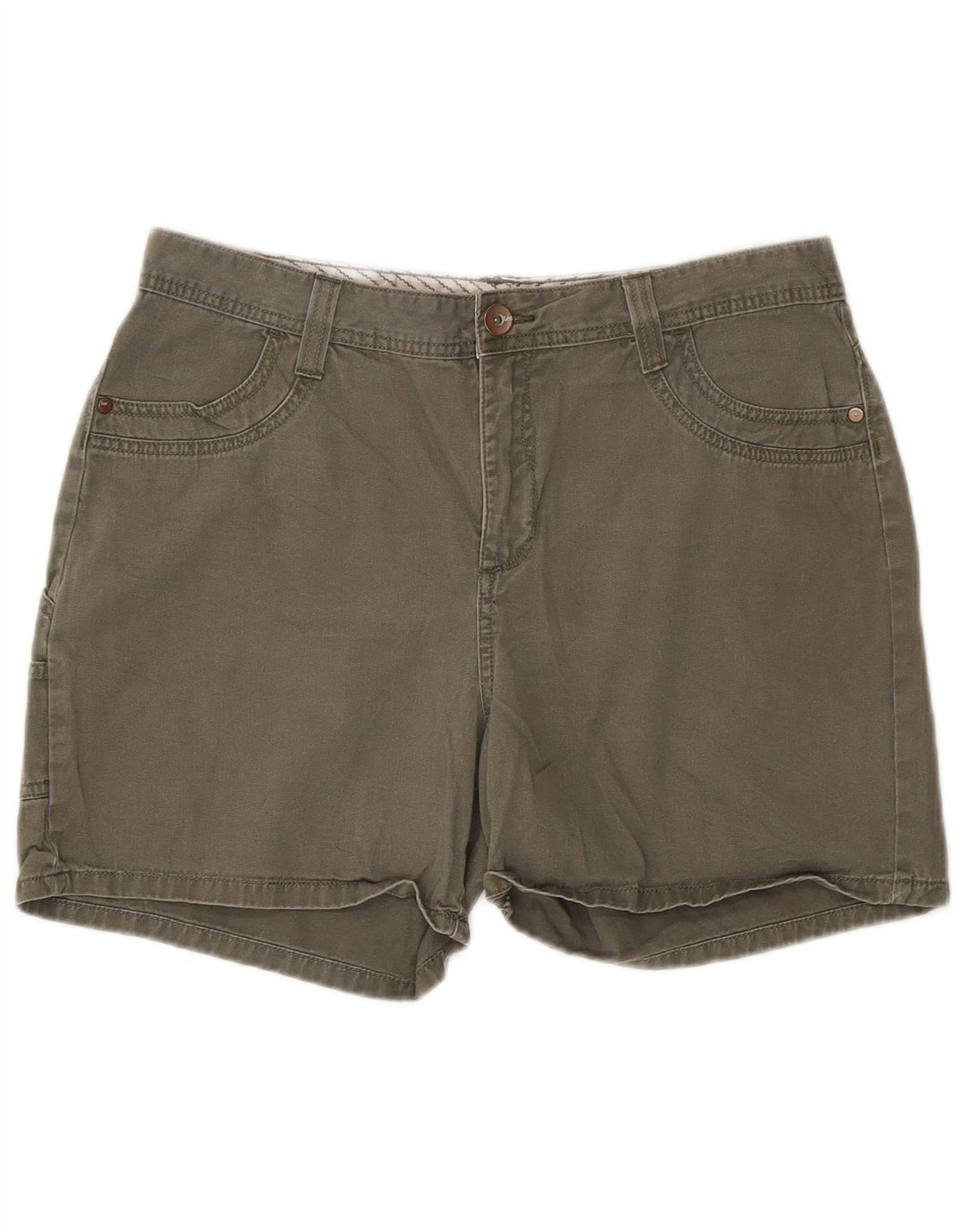 Pantaloncini cargo da donna LEE US 12 Large W32 cotone kaki