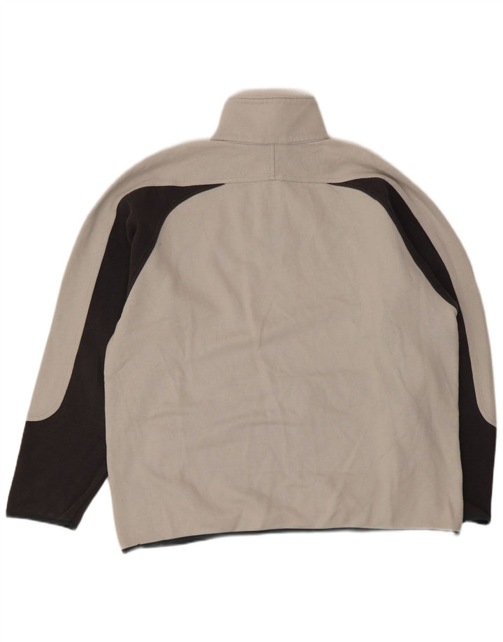 Felpa Champion da uomo con zip e collo, maglione grande, colore grigio
