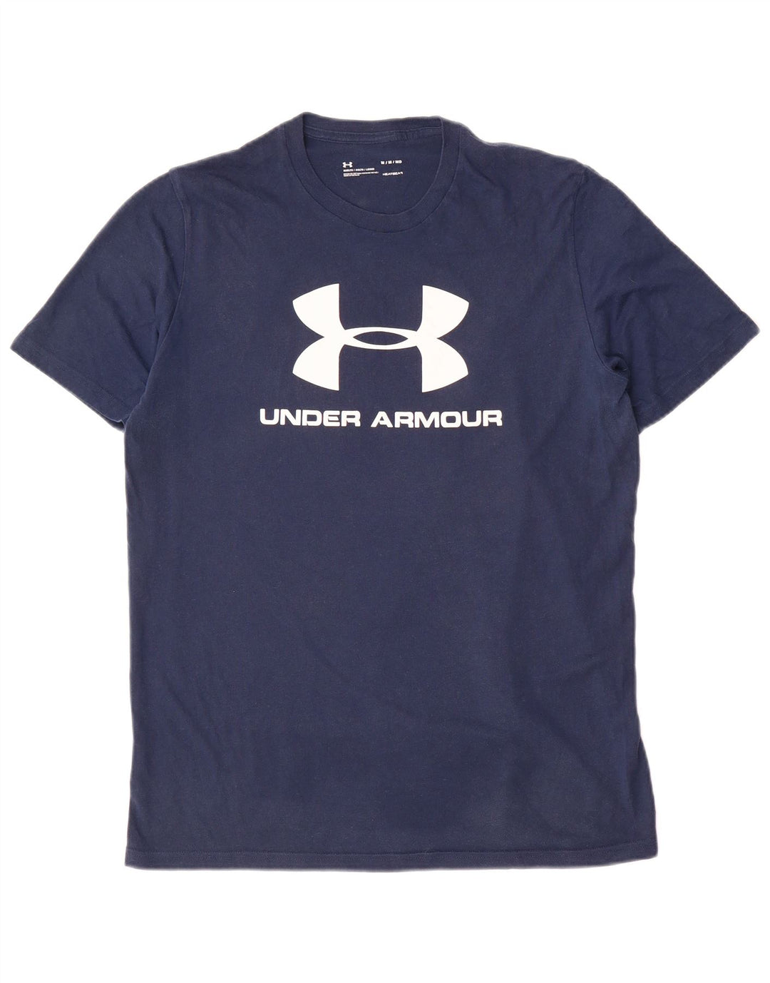 Maglietta grafica da uomo Under Armour Heat Gear Top medio blu navy