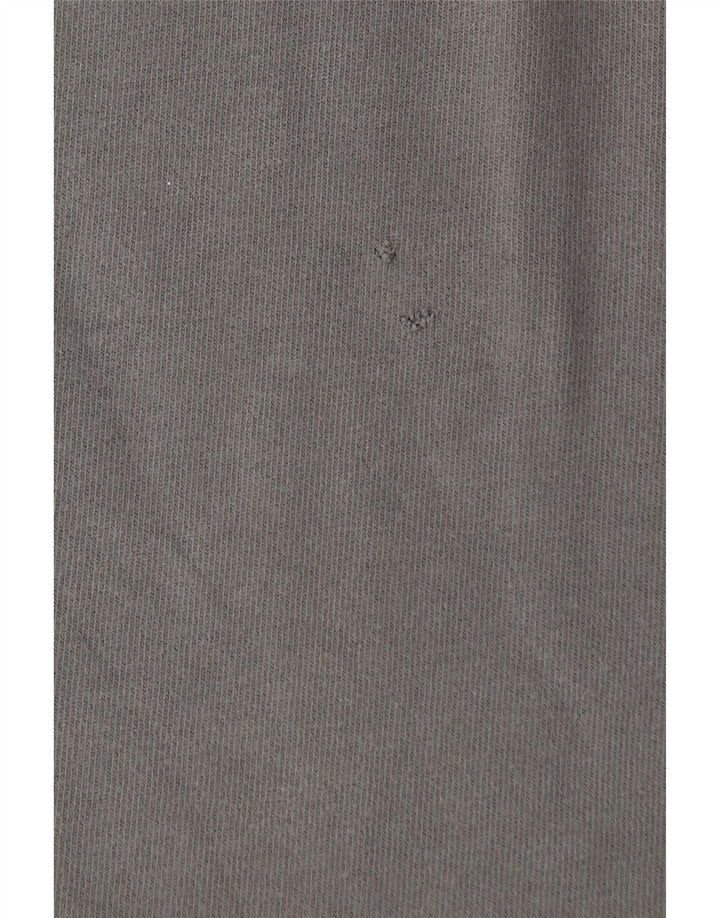 Polo da uomo a maniche lunghe Timberland grande in cotone grigio