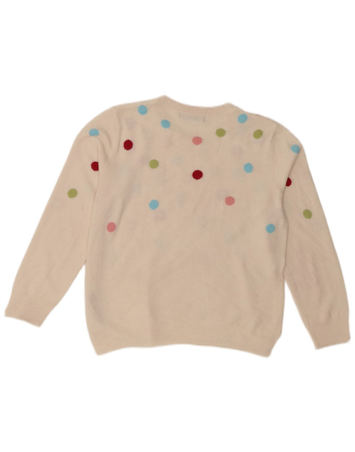 Maglione maglione girocollo da donna Marks & Spencer UK 12 medio bianco sporco