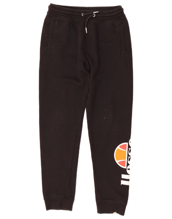 ELLESSE Pantaloni da tuta con grafica da ragazzo Joggers 11-12 anni in cotone nero