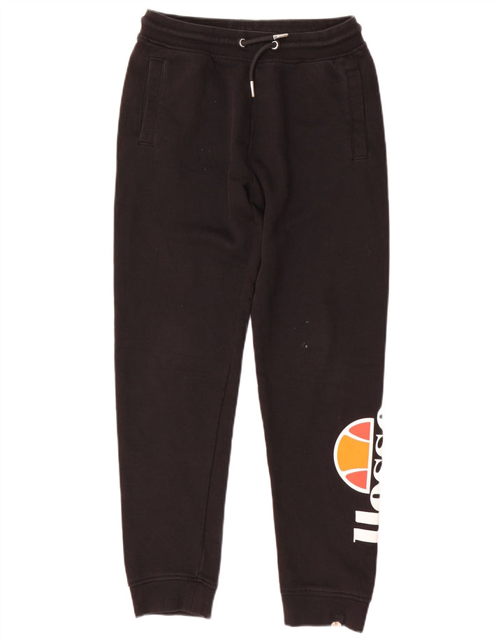 ELLESSE Pantaloni da tuta con grafica da ragazzo Joggers 11-12 anni in cotone nero