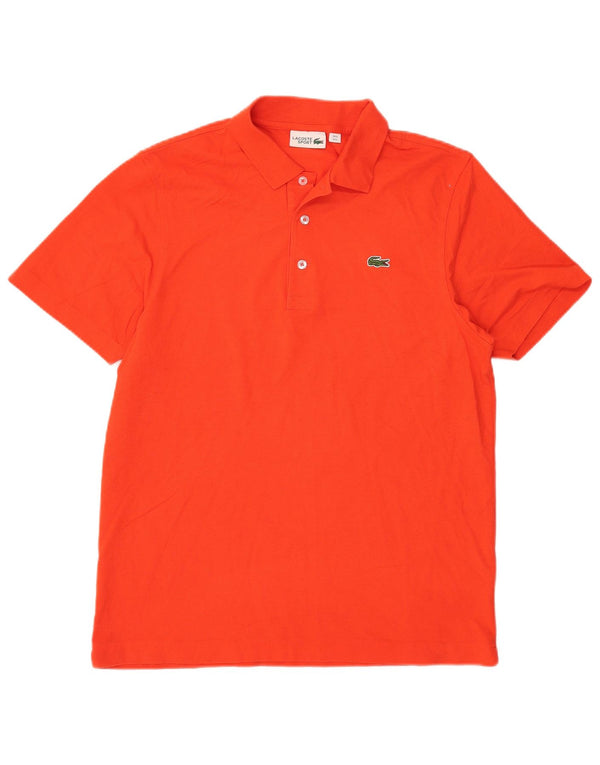 Polo da uomo Lacoste taglia 5 grande in cotone arancione