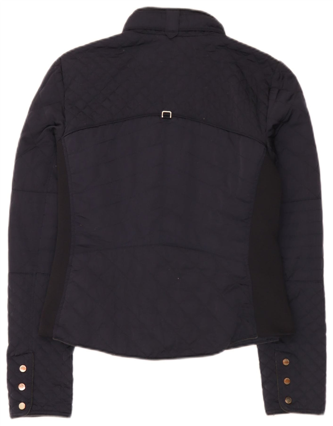 Giacca trapuntata da donna Zara UK 12 poliestere medio blu navy