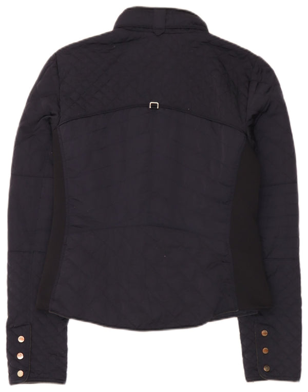Giacca trapuntata da donna Zara UK 12 poliestere medio blu navy