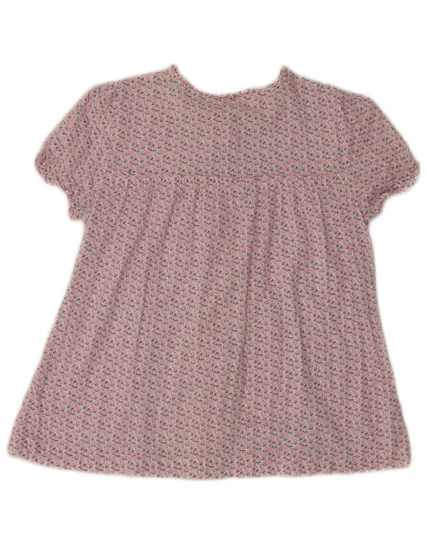 Camicetta Camicia Benetton Bambina 10-11 Anni XL Cotone Floreale Rosa