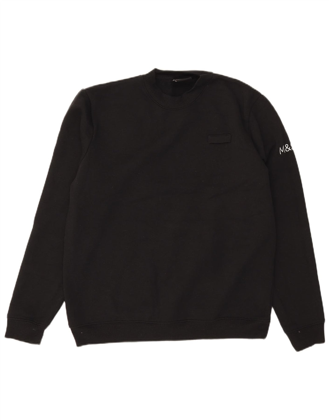 Felpa da uomo Marks & Spencer maglione medio poliestere nero